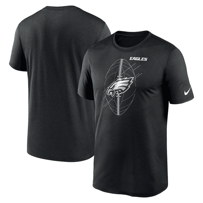 Men's Philadelphia Eagles Black Legend Icon Performance T-Shirt Men's Philadelphia Eagles Black Legend Icon Performance T-Shirt